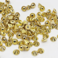 JUNAO 10mm Silver Gold Studs and Spikes Punk Decorative Rivet For Leather Clothes DIY Handcraft Accessories 500pcs