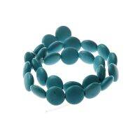 Round Turquoise beads gemstone 14 mm blue