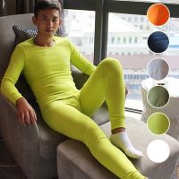 [COD] Mens thermal underwear set autumn clothes long johns pure thin section basic warm suit fake belt HJL914
