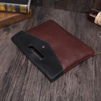 New Fashion Vintage Panelled color clutch Japan and South Korea stylish mens clutch Hasp bag business casual simple handbag