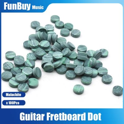 ‘【；】 100Pcs Malachite Electric Acoustic Guitar Ukulele Fingerboard Dots 6Mm Green Fretboard Dot For Guitar Neck