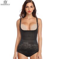 【CW】 Sexy Bodusuits Corset Women Deep U Neck Waist Slimming Shaper MISS MOLY Party Solid Lace Panties Binders Tummy Control Shapewear