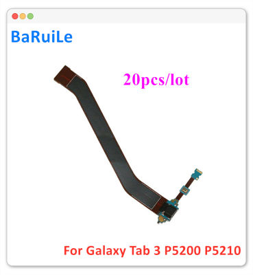 BaRuiLe 20ยูนิตสำหรับ Tab3 P5200 Mengecas Kabel Flex USB Dok Penyambung Pengecas Port untuk Samsung Galaxy Tab 3 P5210