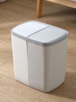 Plastic Trash Can with Lid Wheels Cover Kitchen Big Trash Can Cube Storage Bins Kosze Do Segregacji Smieci Waste Bins BG50WB