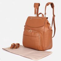 New Fashion Mommy Bag Pu Leather Diaper Backpack Bag with Changing Pad Baby Organizer Baby Nappy Bag Mummy Daddy Backpack