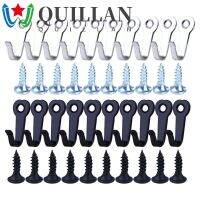 QUILLAN 10pcs Wall Hooks Oilproof Key Hanger Robe Hooks Waterproof Screws Hanging Kitchen Supplies Seamless Decorative Home Storage Organizer/Multicolor