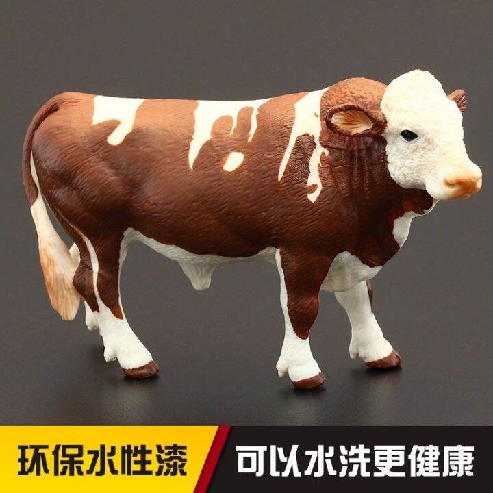 solid-simulation-animal-models-suit-simmental-bull-huanghua-improved-cattle-farm-animal-toys