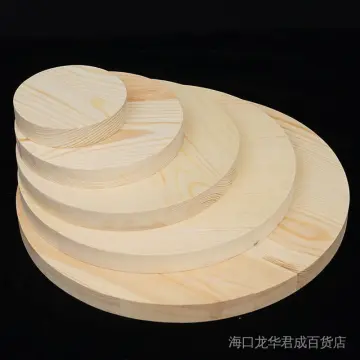 Round Wood Blanks Wood Sheets Slices Unfinished Wood Coaster Wood Pieces  for Crafts Coaster Blanks for Carving 