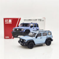 XCarToys 1:64 2023 Tank300 Off-Road Edition สีฟ้าตำรวจชายแดนรถรุ่นสีเหลือง