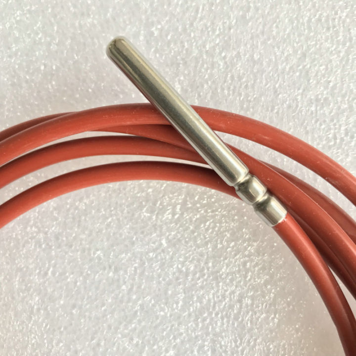 2-wire-pt1000-temperature-sensor-thermistor-silicone-gel-coated-1-5meters-probe-45mm-x-5mm-50-180-centigrade-rtds