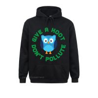 Give A Hoot Dont Pollute Shirt Owl Earth Day Tshirt Faddish Long Sleeve Classic Sweatshirts Mens Hoodies Sportswears Summer Size Xxs-4Xl