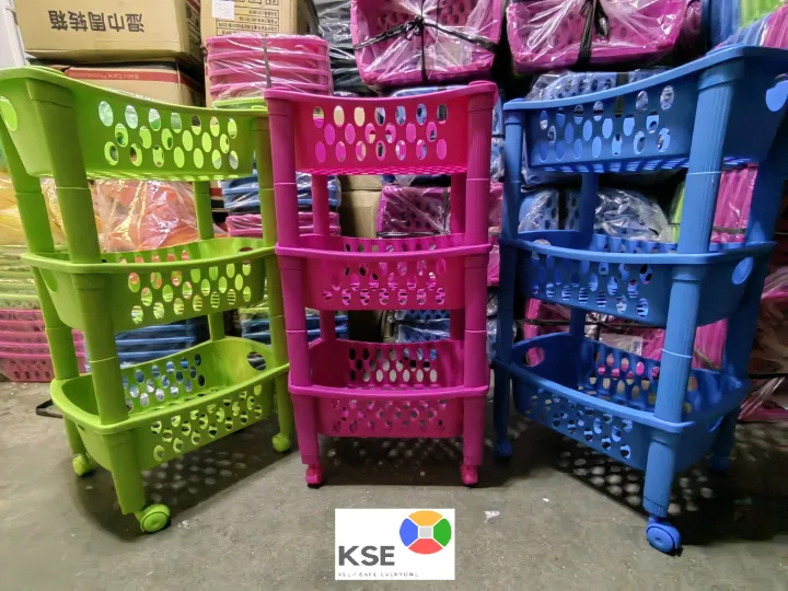 (3 & 4 Layers) Rolling MultiPurpose Basket Rack / Rolling Rack/ Thick