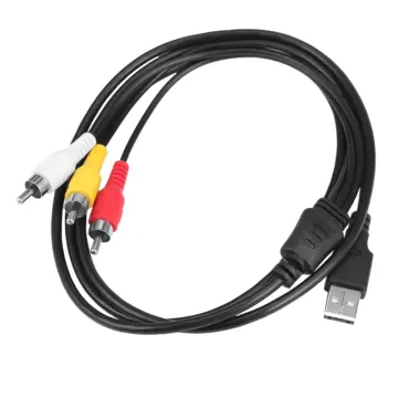 USB to RCA Cable,3 RCA to USB Cable,AV to USB, USB 2.0 Female to 3 RCA Male  Video A/V Camcorder Adapter Cable for TV/Mac/PC 5feet/1.5M 