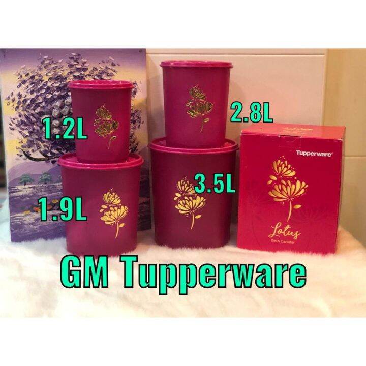 TUPPERWARE LOTUS DECO CANISTER SET Lazada