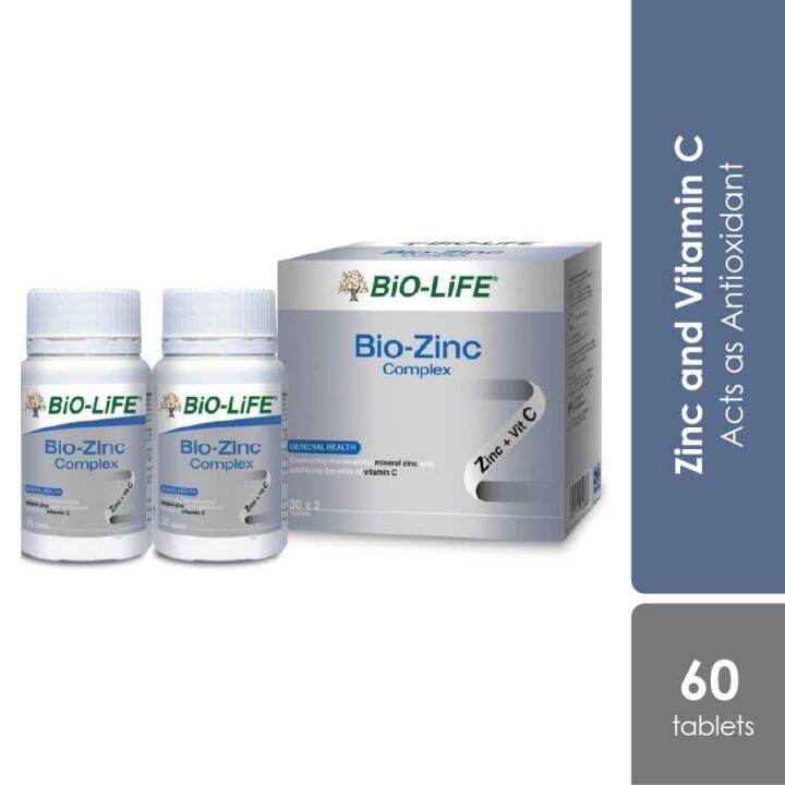 BioLife BioZinc Complex / Zink dan Vitamin C (100 Tablets / 2 x 100