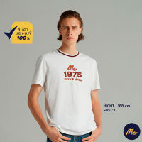 Mc Jeans เสื้อยืดแขนสั้นผู้ชาย เสื้อคอกลม สีขาว ผ้านุ่ม ระบายอากาศได้ดี MTSZ843