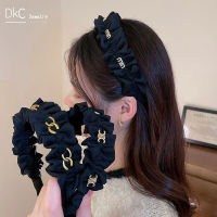 DKC เครื่องประดับ2023ล่าสุดสีดำมีตัวอักษร Hairband In MODE Korea C Hairband คู่ของขวัญวันเกิดที่สวยงามสำหรับเครื่องประดับผู้หญิง