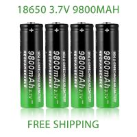 18650แบตเตอรี่แบบชาร์จได้ไฟฉายแบตเตอรี่ชาร์จซ้ำได้3.7V 18650 9800Mah ความจุ Li-Ion + ที่ชาร์จแบตเตอรี่ไฟฉาย +