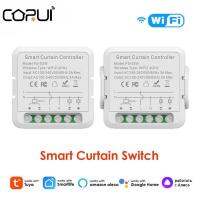 CORUI Tuya สมาร์ทสวิตช์ผ้าม่าน Wifi สำหรับโรลเลอร์ชัตเตอร์มอเตอร์ตาบอดที่ปิดประตูแบบเลื่อนประตูควบคุมผ่านแอปรองรับ Alexa Google Home