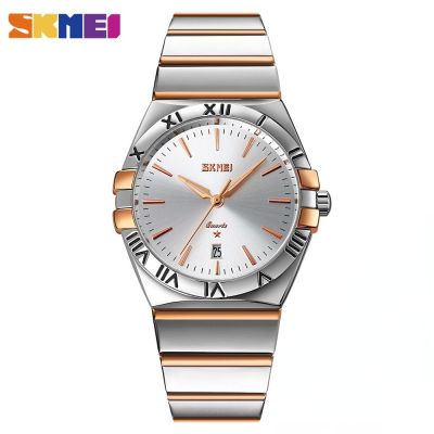 SKMEI 9257นาฬิกาควอตซ์สำหรับผู้ชาย,นาฬิกาข้อมือสำหรับผู้ชายหรูหรากันน้ำทำจากสแตนเลสนาฬิกาข้อมือผู้ชาย