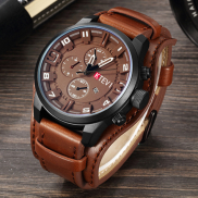 CURREN Đồng Hồ Đeo Tay Cho Nam Jam Tangan Lelaki Đồng Hồ Thạch Anh Dây Da