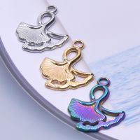 【YD】 5pcs Biloba Charms for Jewelry Making Necklace Earrings Accessories Materials