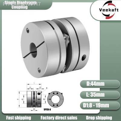 Aluminum alloy D44L35 single diaphragm coupling elastic joint D44mm L35mm ball screw step servo motor encoder computer FA parts