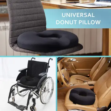 Inflatable Donut Cushion Seat - Orthopaedic Pillow Seat for Coccyx, Haemorrhoids, Tailbone Pain, Prostate & Sores - for Home, Car, Office, Gray
