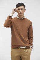 ESP เสื้อถักนิตลายเฟรนช์ชี่ ผู้ชาย สีน้ำตาล | Frenchie Sweatshirt | 3721