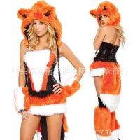 [COD] 1 cosplay halloween party costume orange with big tail ape-man role-playing and costumes