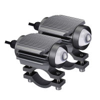 Universal 12W Super Bright Two-model Motorcycle LED Headlight Mini Projector Lens Car ATV Driving Foglight Auxiliary Spotlight