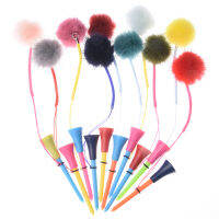 10Pcs Rubber Golf Tees&amp;Different Colors 4cm Imitation Mink Fur Plush Balls&amp;Handmade Rope Prevent Loss Golf Ball Holder Accessory