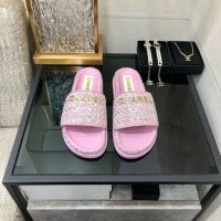 High quality℗ (Original Box) Womens Shoes 2023 New Top Version of Special Cloth Surface Ladies Flat Bottom Slippers Fashionable and Versatile Ladies Sandals Beach Shoes