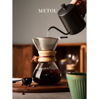 สินค้าที่มีต้นกําเนิดมาจากกรุงเทพฯ เครื่องชงกาแฟแก้วทนความร้อนป้องกันตะกรันไม้จับมือชงหม้อชงแก้วเครื่องชงกาแฟ