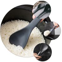 ▨❇ Rice Spatula Spoon Paddle Plastic Spoons Cookware Non-stick Silicone Utensil Rest