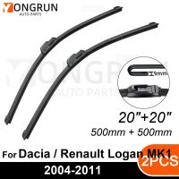 สำหรับที่ปัดน้ำฝนด้านหน้า Dacia &amp; Renault Logan MK1 2004-2011ยางปัดน้ำฝน20 "+ 20" กระจกหน้ารถอุปกรณ์เสริมกระจกบังลม2009 2010