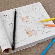 Sách tập tô màu theo hình vẽ tặng kèm 12 bút chì màu cho béSách tâp tô