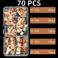 70pcs wire connector nose opening insulated cable crimping terminal copper box kit Electrical Connectors