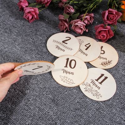 【jw】✴✿  5/10/15/20pcs Monthly Photo Cards Baby Announcement Photography Prop Discs Shower Gifts