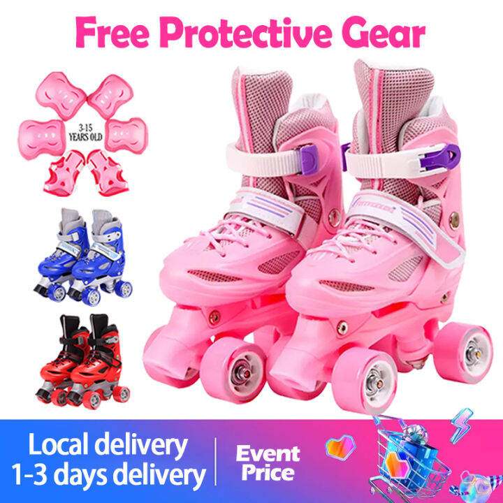 roller skates 4 wheel skating shoes for kids roller shoes for 10 years ...