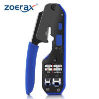 ZoeRax RJ45 crimping tool pliers network crimper stripper cutter ethernet clip tongs RG45 cat6 cat5e cat5 cat3 RJ11 multi-functi