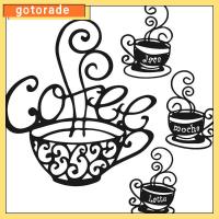 GOTORADE สีดำสีดำ แขวนผนังตกแต่งกาแฟ แผ่นรองรีด กาแฟและกาแฟ ของตกแต่งผนังห้องเหล็ก สวยงามสวยงาม ของตกแต่งห้องงานฝีมือจากเหล็ก ห้องในห้อง