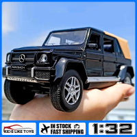 รถบรรทุกโมเดลรถยนต์หล่อเหล็ก G650รถ Mercedes Benz KLT 1:32ของเล่นอัลลอยรถ Kids Toys รถสะสมงานอดิเรก