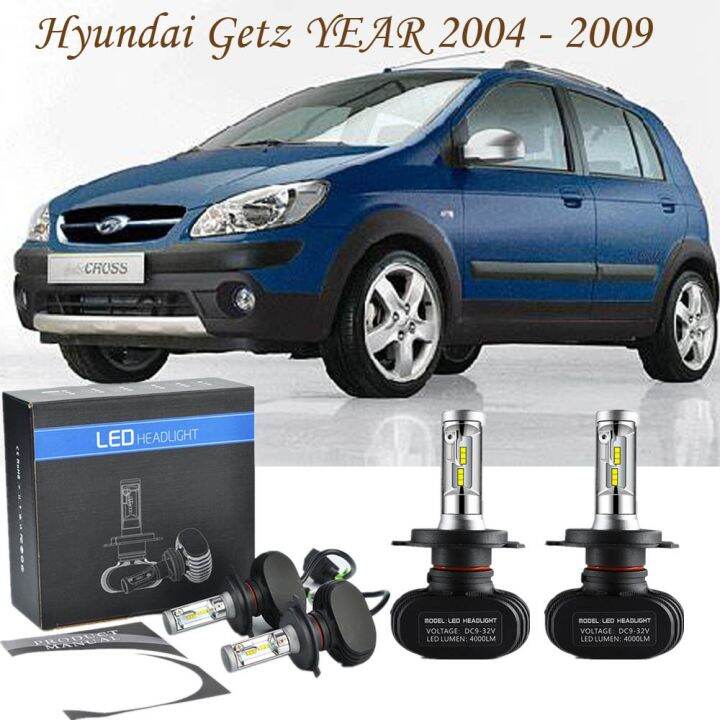 1 Year warranty 2PC Bright H4 LED Head Lamp Headlights for Hyundai Getz