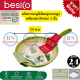 besico กระทะCeramic กระทะเพื่อสุขภาพ กระทะไม่ใช้น้ำมัน รุ่น อโวคาโด ผลิตจากอะลูมิเนียมคุณภาพสูง เคลือบเซรามิกหนา 3 ชั้นใช้ได้กับเตาทุกเตา