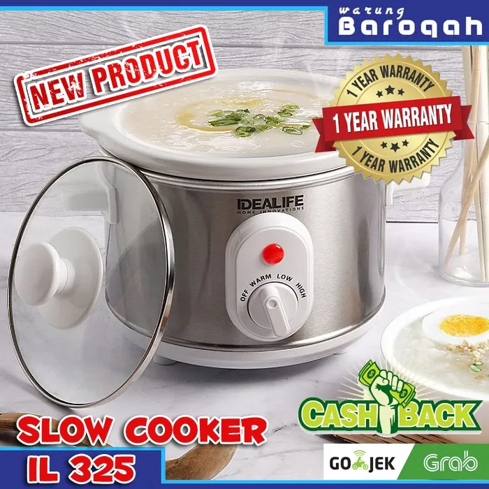 Slow Cooker IDEALIFE IL325 Alat Masak Serbaguna 2.5 Liter Lazada
