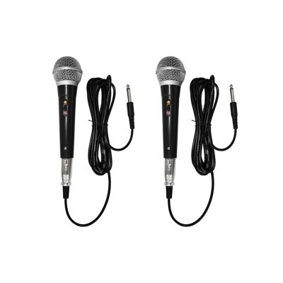 2X Karaoke Microphone Handheld Professional Wired Dynamic Microphone Clear Voice Mic for Karaoke Vocal Music Performance