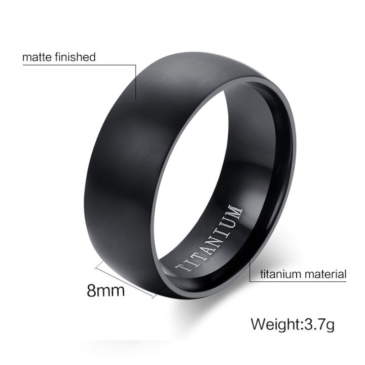 letap-2023ใหม่แหวนไทเทเนียมสำหรับผู้ชาย8เมตรเย็นสีดำชายแหวนแต่งงานหมั้นเครื่องประดับ
