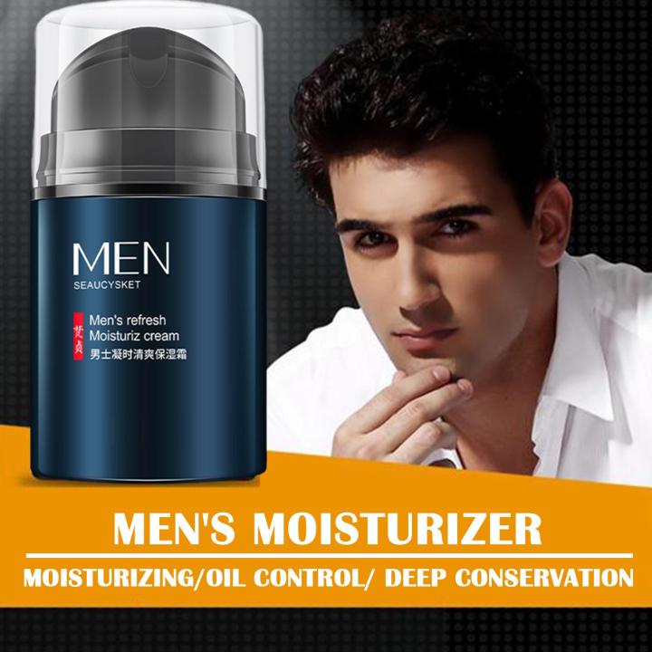 Men S Oil Control Face Cream Hydration Moisturizing Face Skin Refreshing 50g Oil Smoothing