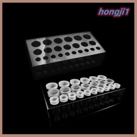 【 Hongji1】??ขาตั้งถ้วยหมึกสำหรับสักผิวสแตนเลสสำหรับวัสดุเครื่องจักร22ฝา